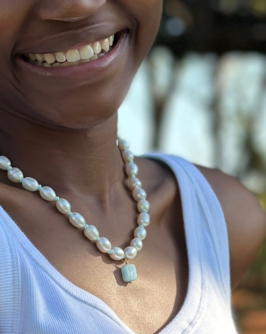 Bougie Pearls Aqua