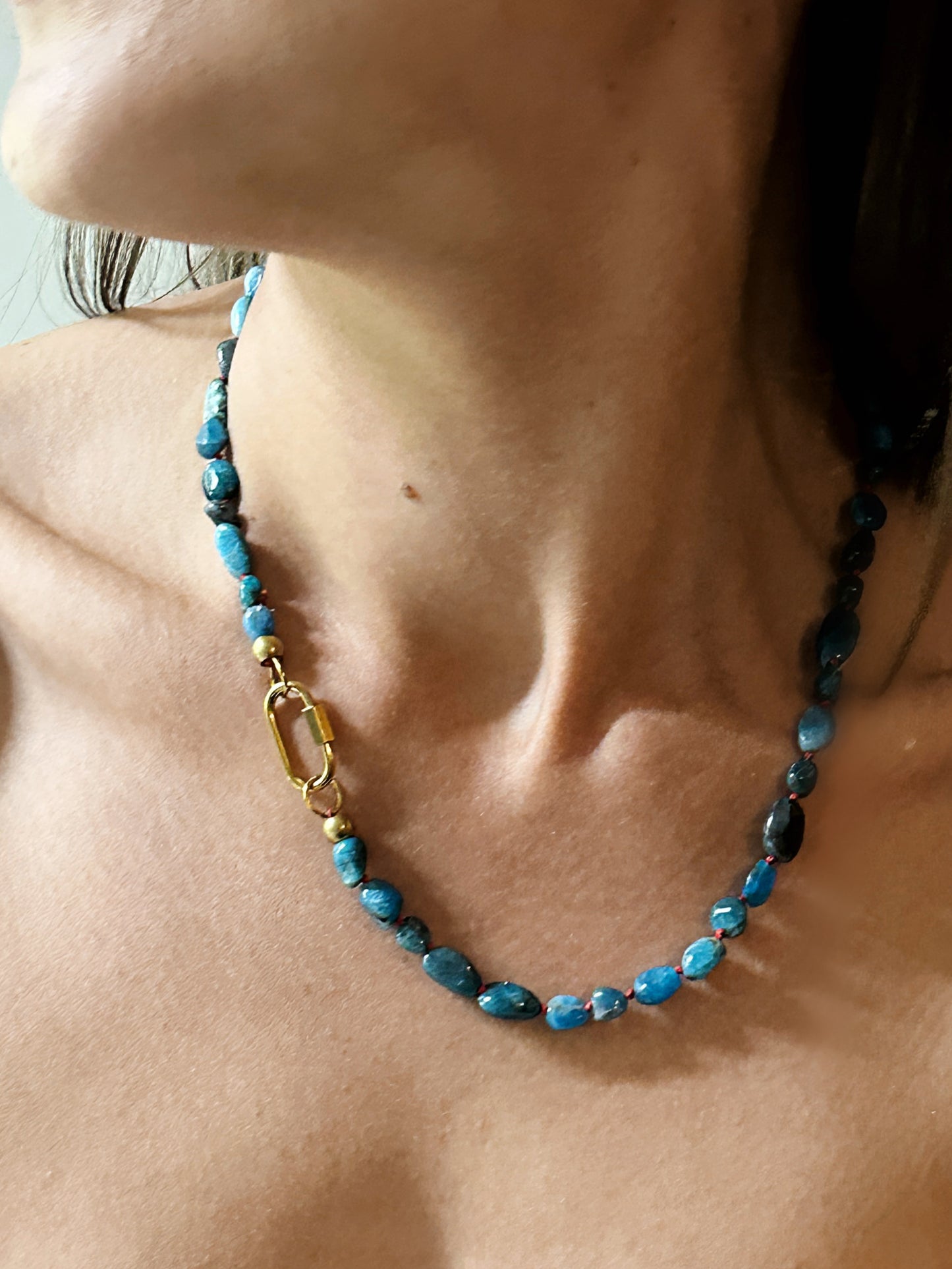 Blue Apatite Necklace