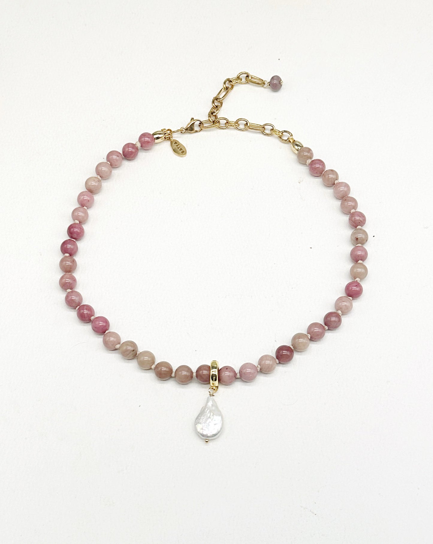 Pink Rhodonite Solo Necklaces