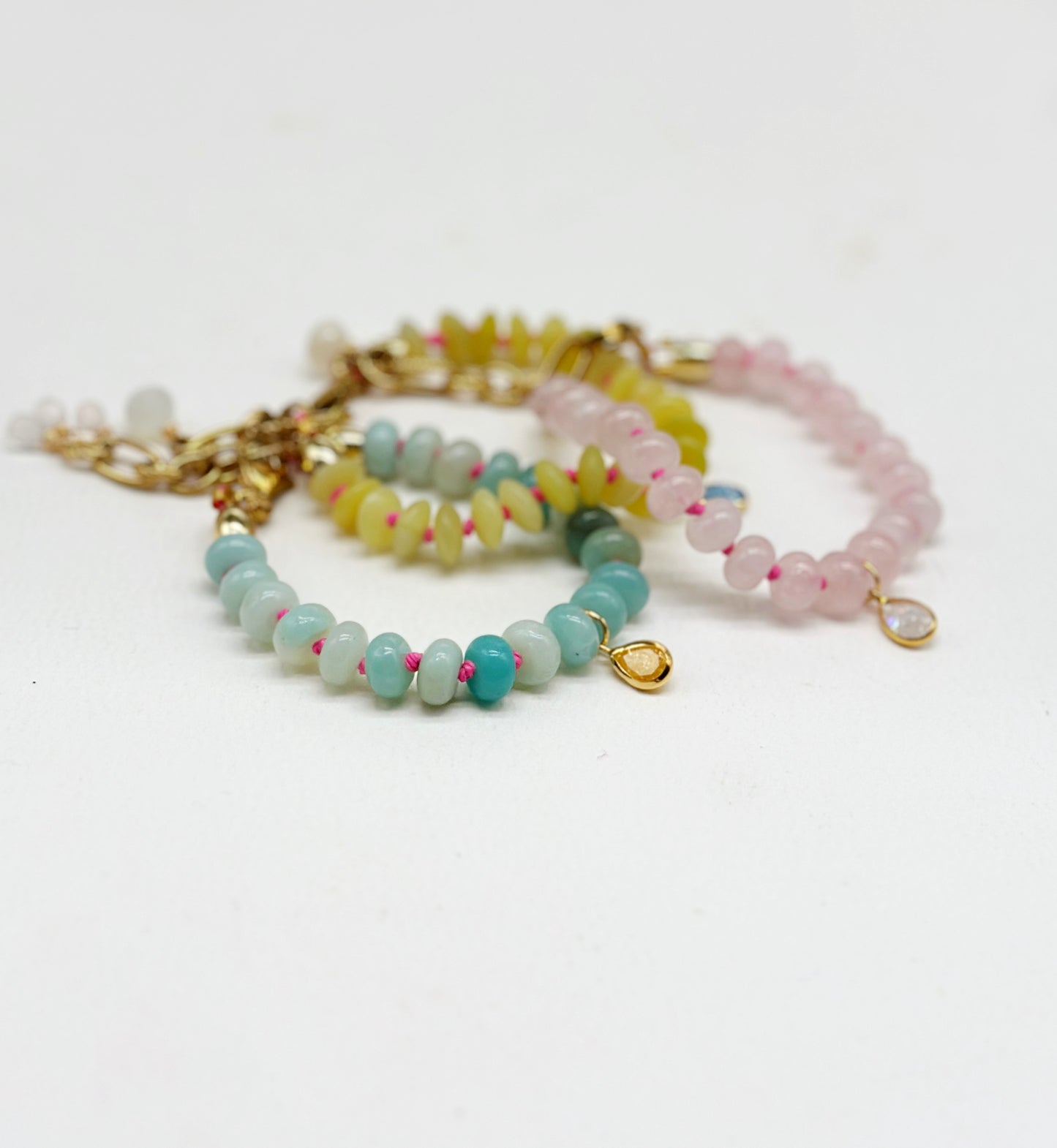 Amazonite Batya Bracelet - Pink Threads