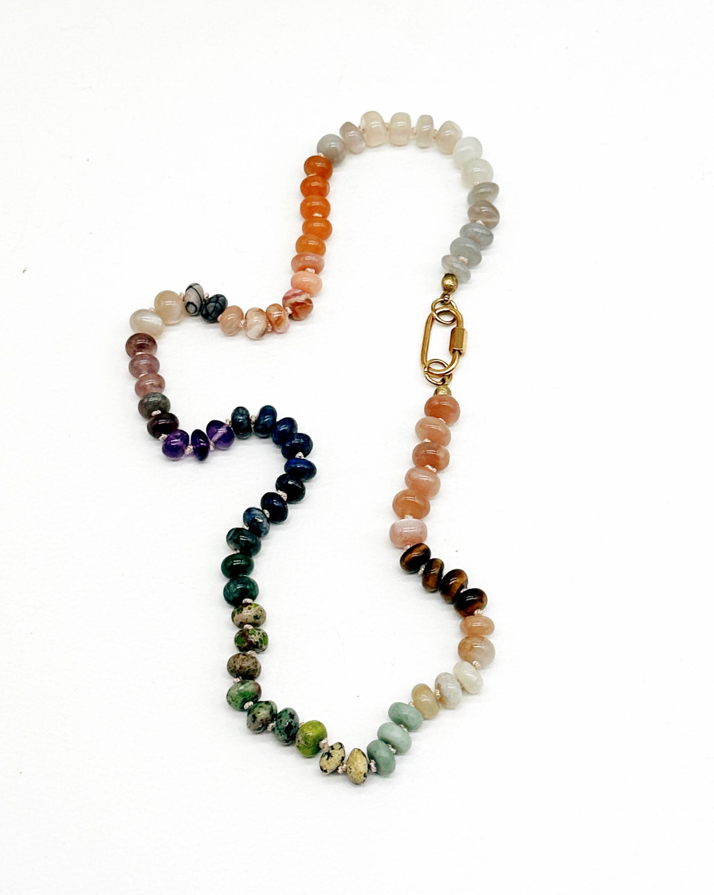 Gaia Water Lily Gemstone Necklace