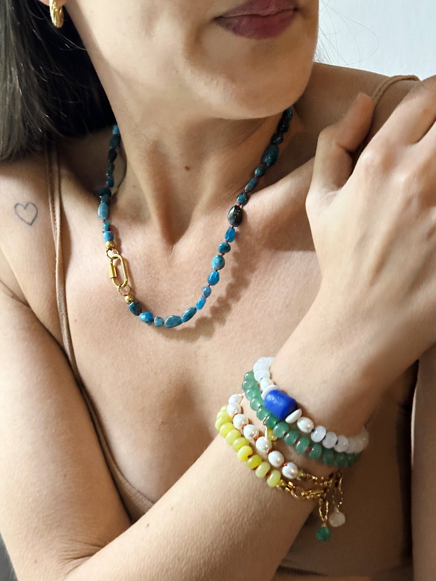 Blue Apatite Necklace