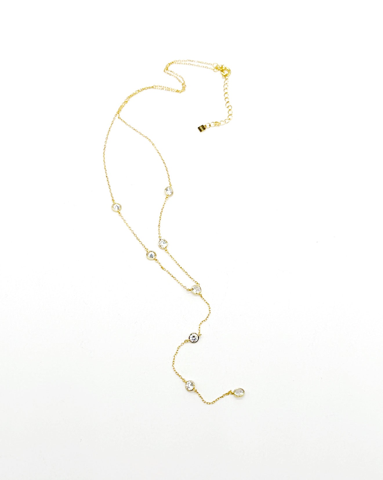 Diamanté Station Chain Lariat