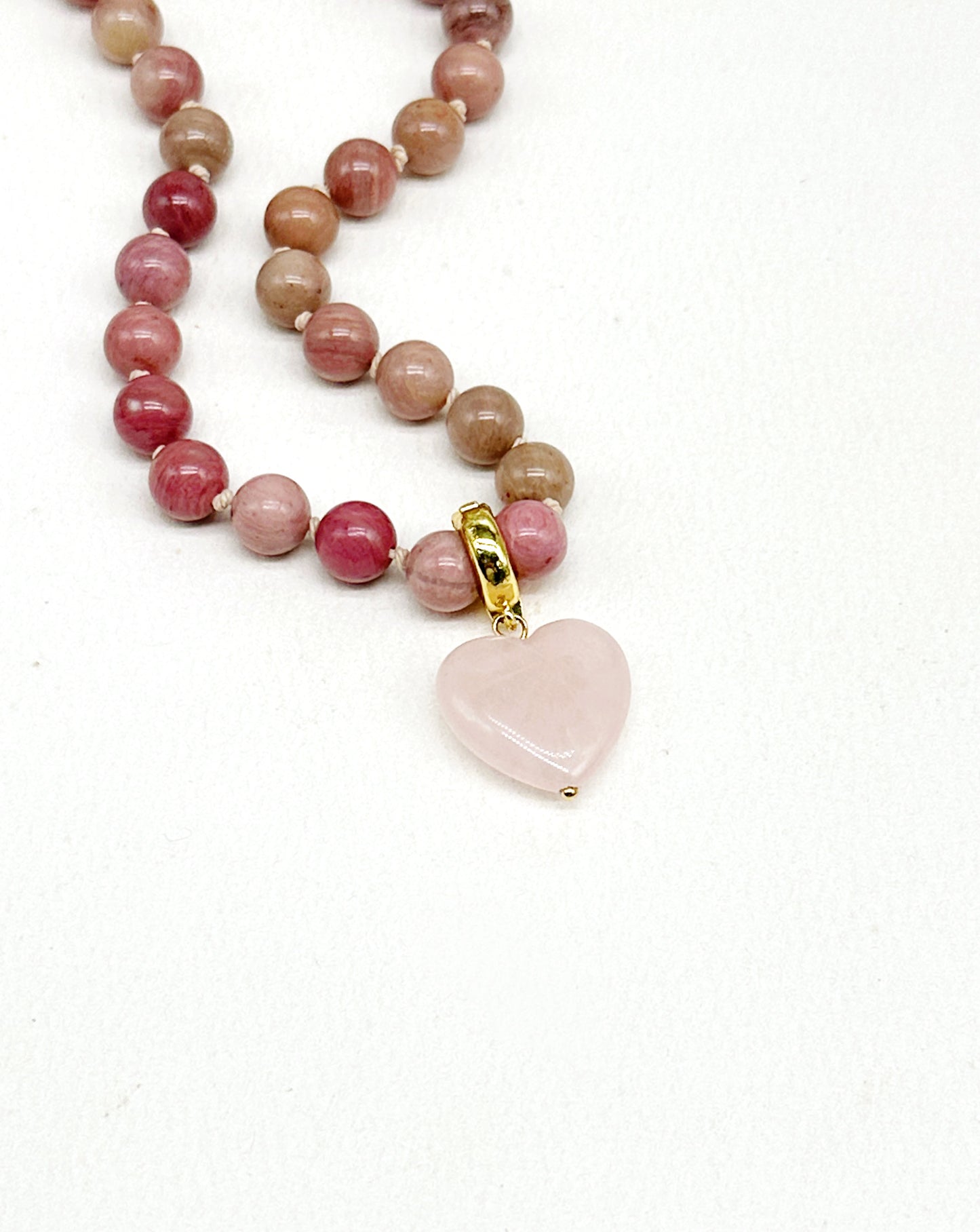 Pink Rhodonite Solo Necklaces