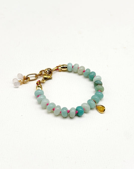 Amazonite Batya Bracelet - Pink Threads