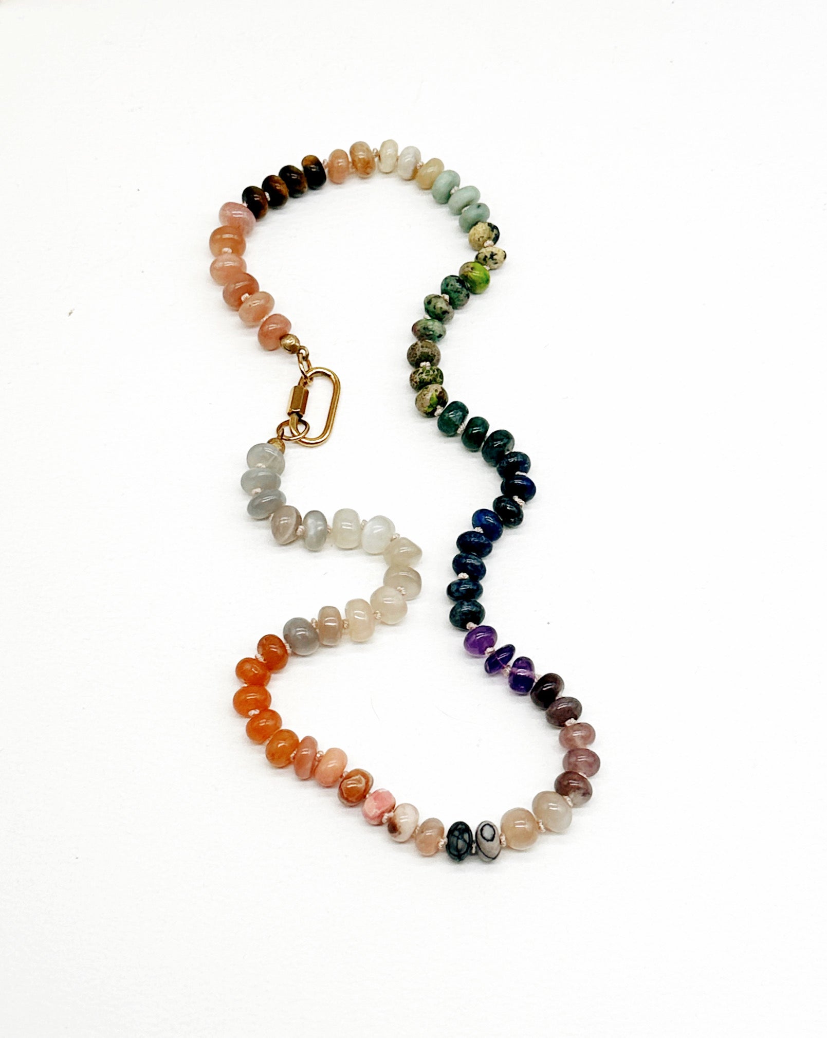 Gaia Water Lily Gemstone Necklace