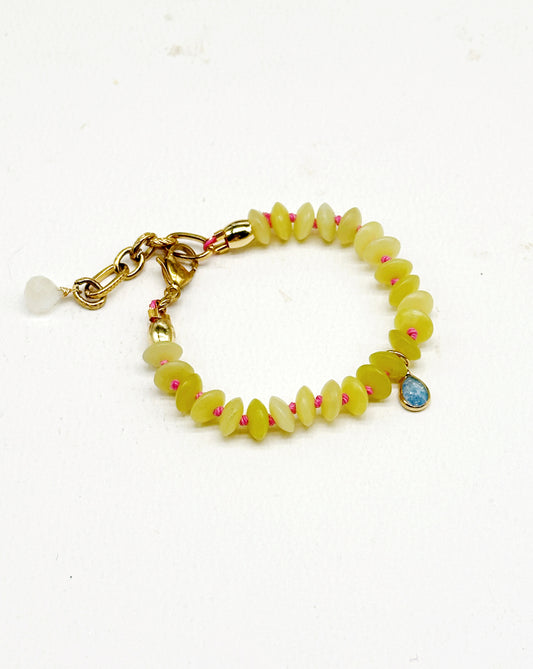 Lemon Jade Batya Bracelet - Pink Threads