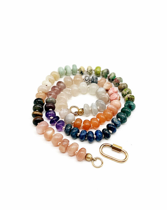 Gaia Water Lily Gemstone Necklace