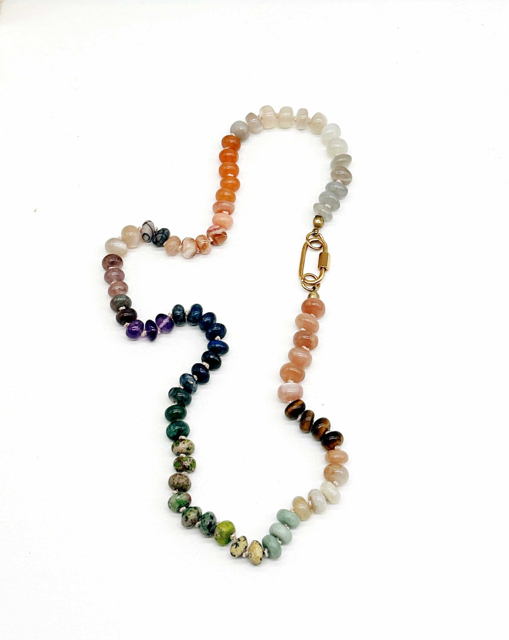 Gaia Water Lily Gemstone Necklace