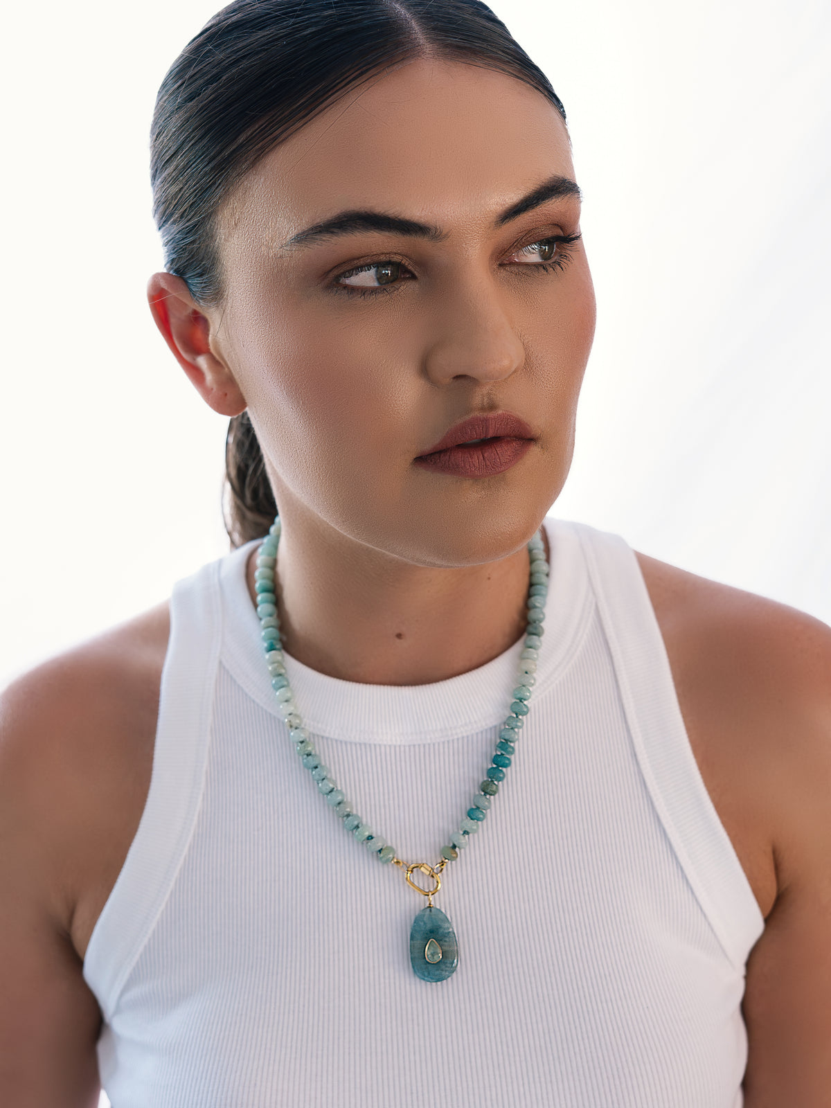 Amazonite Carabiner Necklace