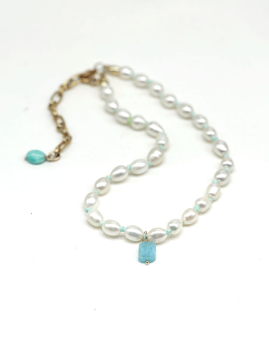 Bougie Pearls Aqua