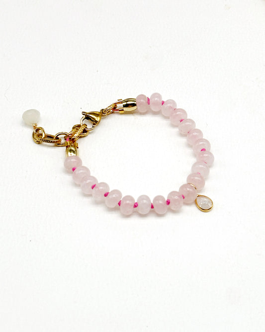 Rose Quartz Batya Bracelet - Pink Threads