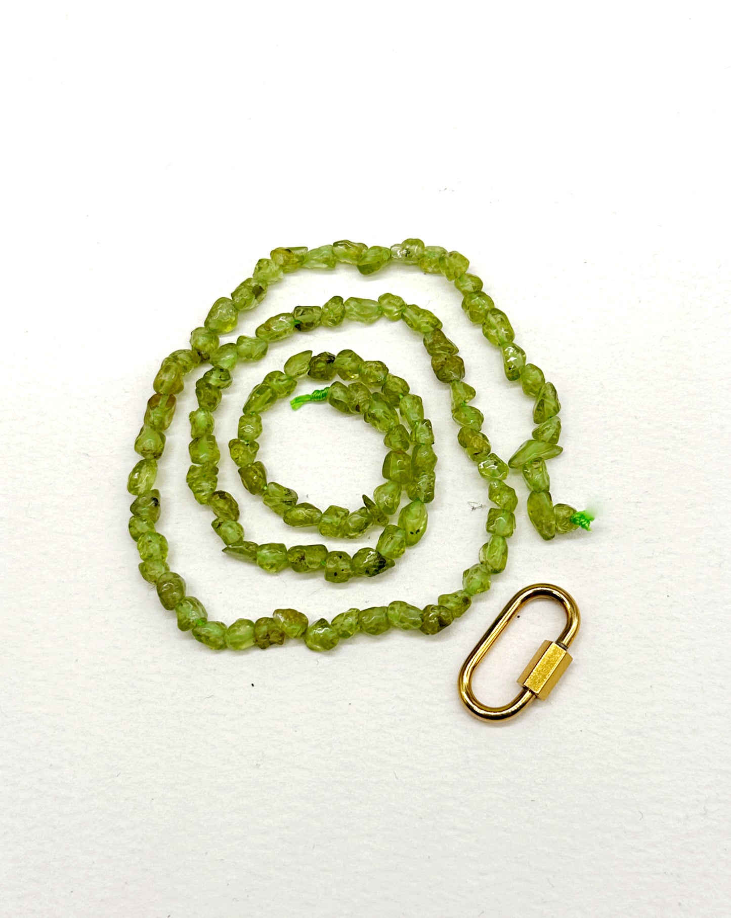 August Birthstone - Peridot Organic Gemstone Necklace