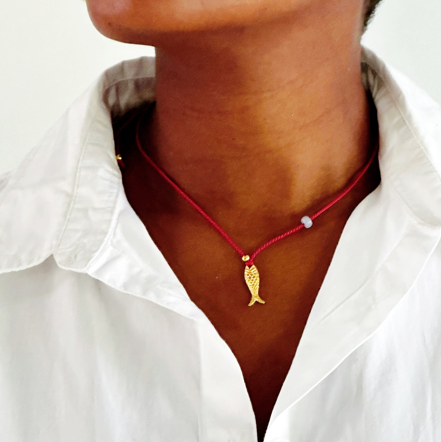 Gold Fish on Red Silk