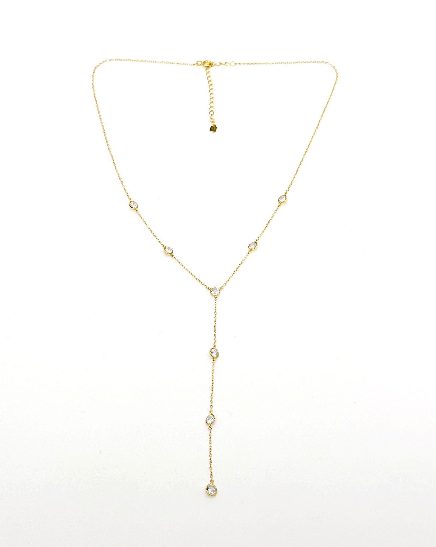 Diamanté Station Chain Lariat